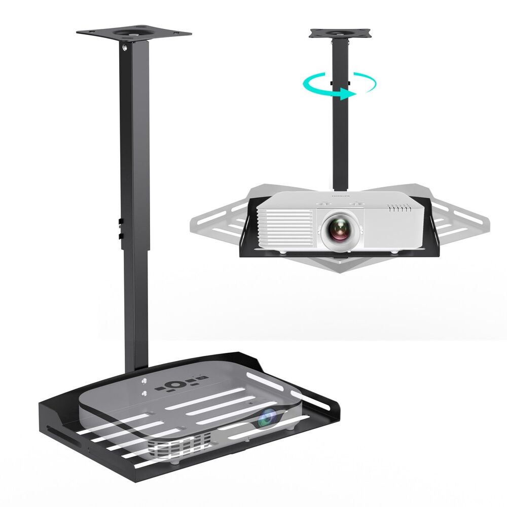 Universal Projector Ceiling Mount with Tray, Projector Mount Hidden Cable